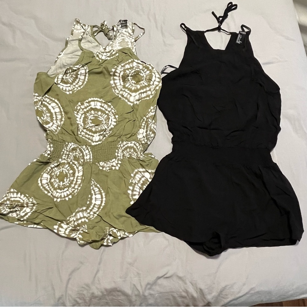2 rompers size small - EUC